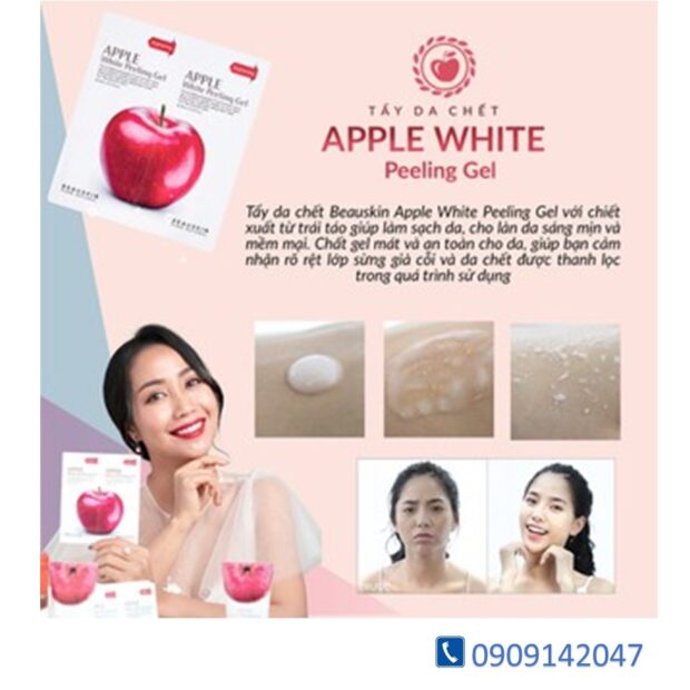 Tẩy Tế Bào Chết Mặt Dạng Gel Dịu Nhẹ BEAUSKIN Apple White Peeling Gel 150ml 