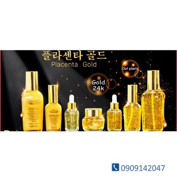 Tinh chất Serum chống nhăn tinh thể vàng 24k Gold Placenta Beauskin  Hàn Quốc 35ml CHÍNH HÃNG